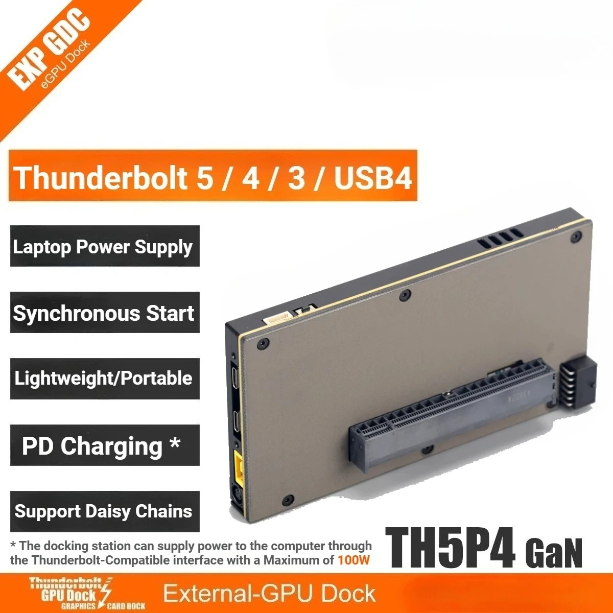 Gpu External Dock Egpu Thunderbolt 4 - Upgraded TH5P4GaN Laptop Thunderbolt 5/4 USB4