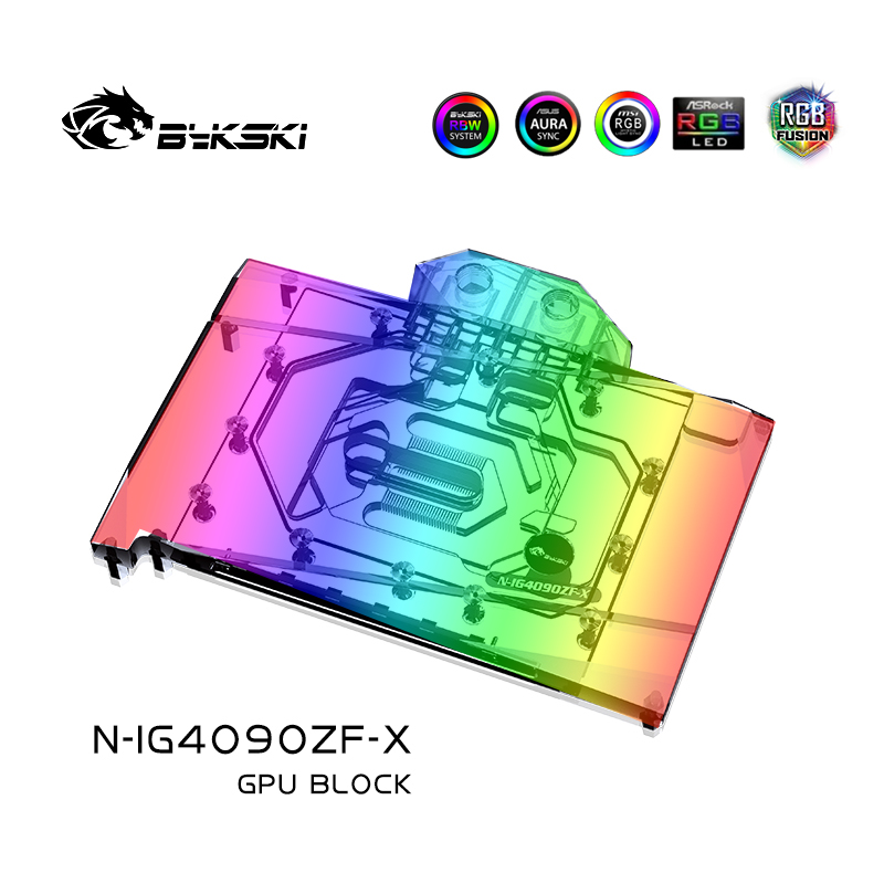 Rtx 4090 Water Block Full Cover - Bykski N-IG4090ZF-X GPU Block Use for