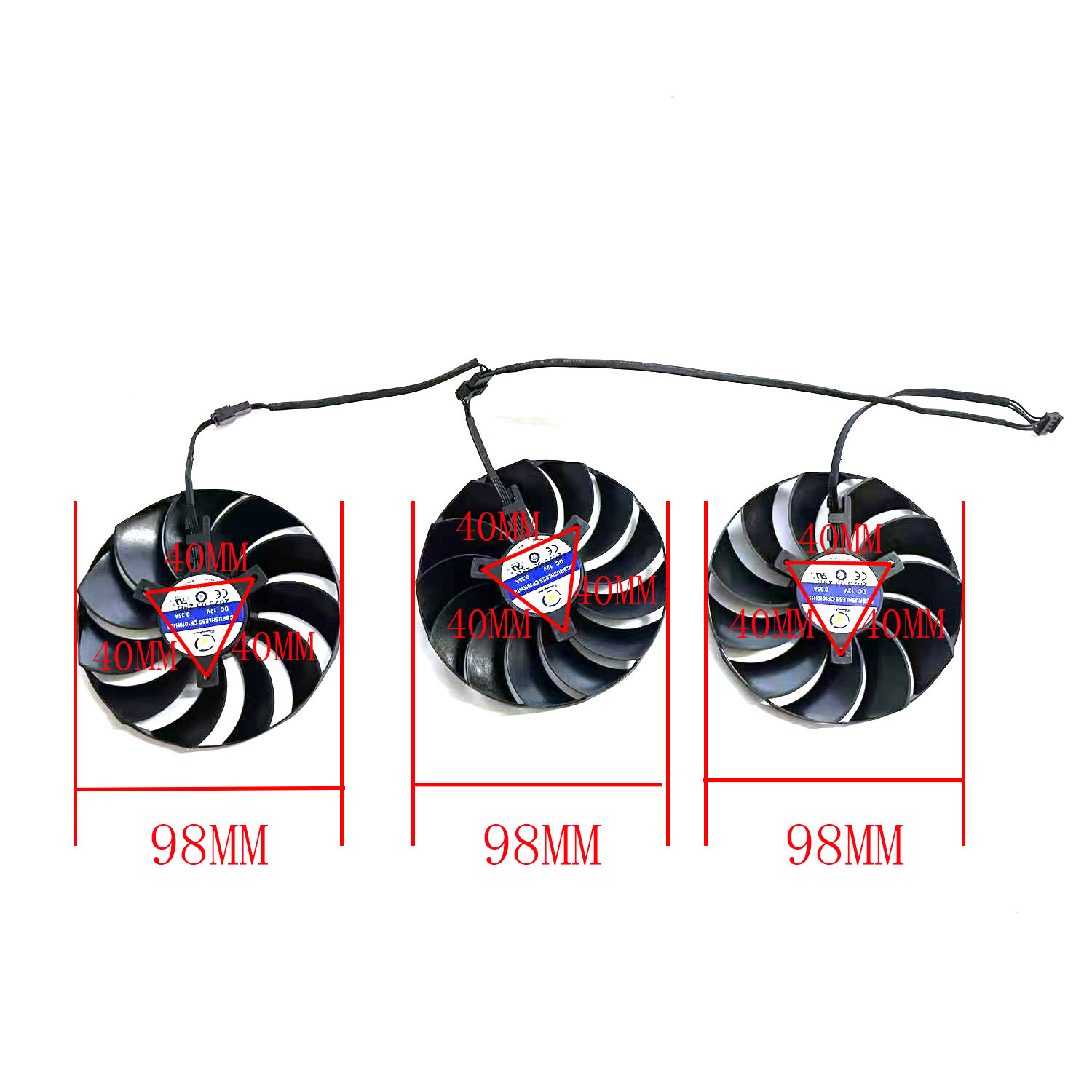 New Cooling Fan 4PIN 98MM CF10 - Rx 7800 Xt 16Gb review and price
