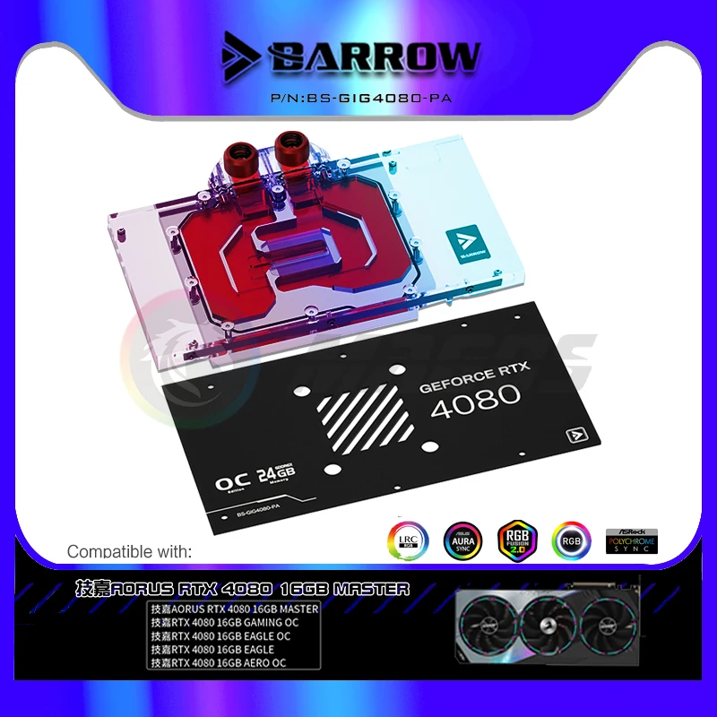 BARROW GPU Water Block for Gig - Rtx 4080 Water Cooling Block review and price