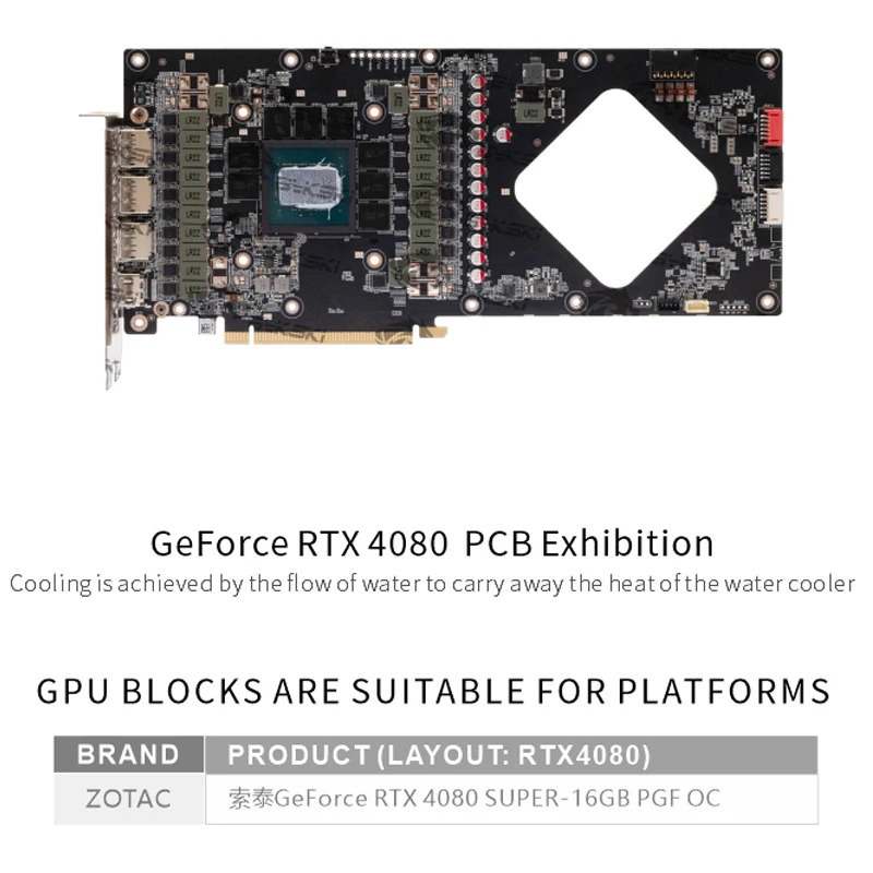 Bykski GPU Block for Zotac GeF - Rtx 4080 Water Cooling Block review and price