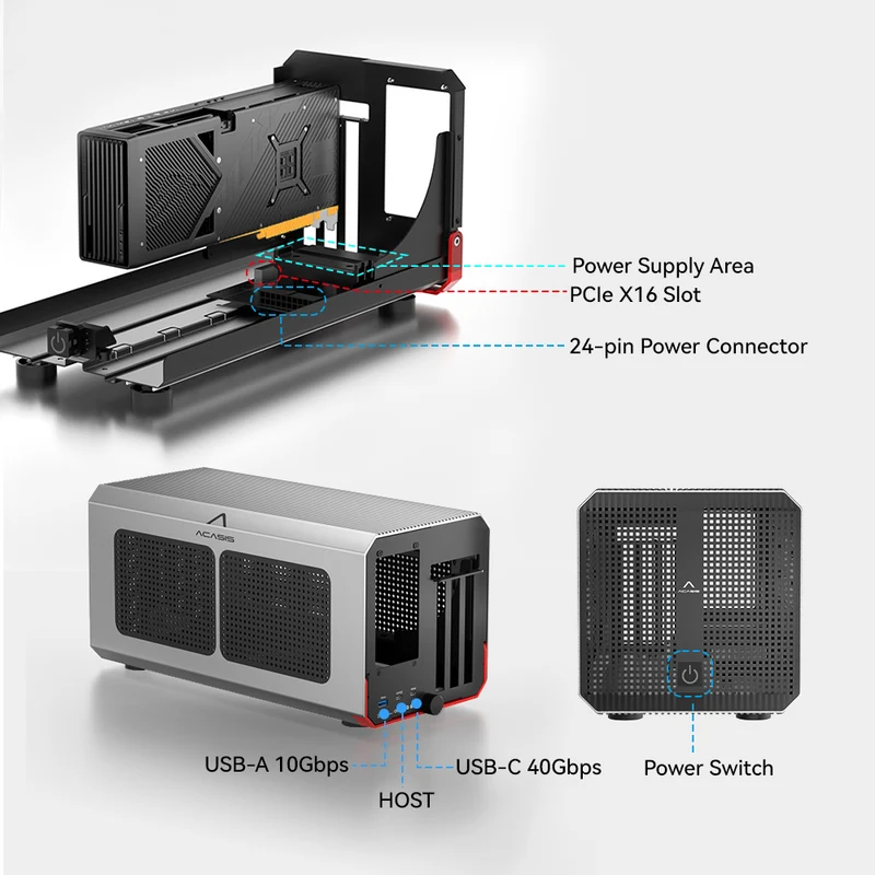 Acasis 40Gbps eGPU Enclosure T - Gpu External Dock Egpu Thunderbolt 4 review and price