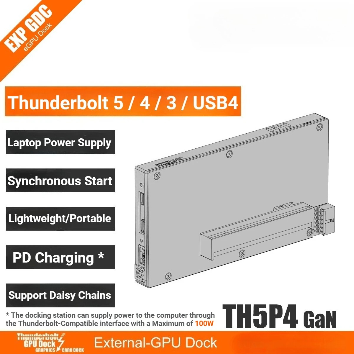 Upgraded TH5P4GaN Laptop Thund - Gpu External Dock Egpu Thunderbolt 4 review and price